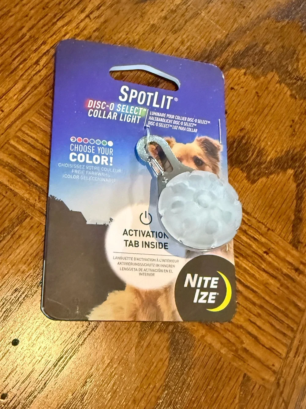 SpotLit Disc-O Select Collar Light — White